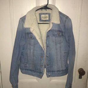 furry Jean jacket